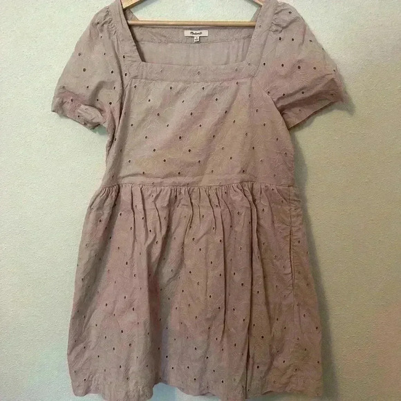 Madewell Square Neck Dress Light Lavander - Picture 1 of 6